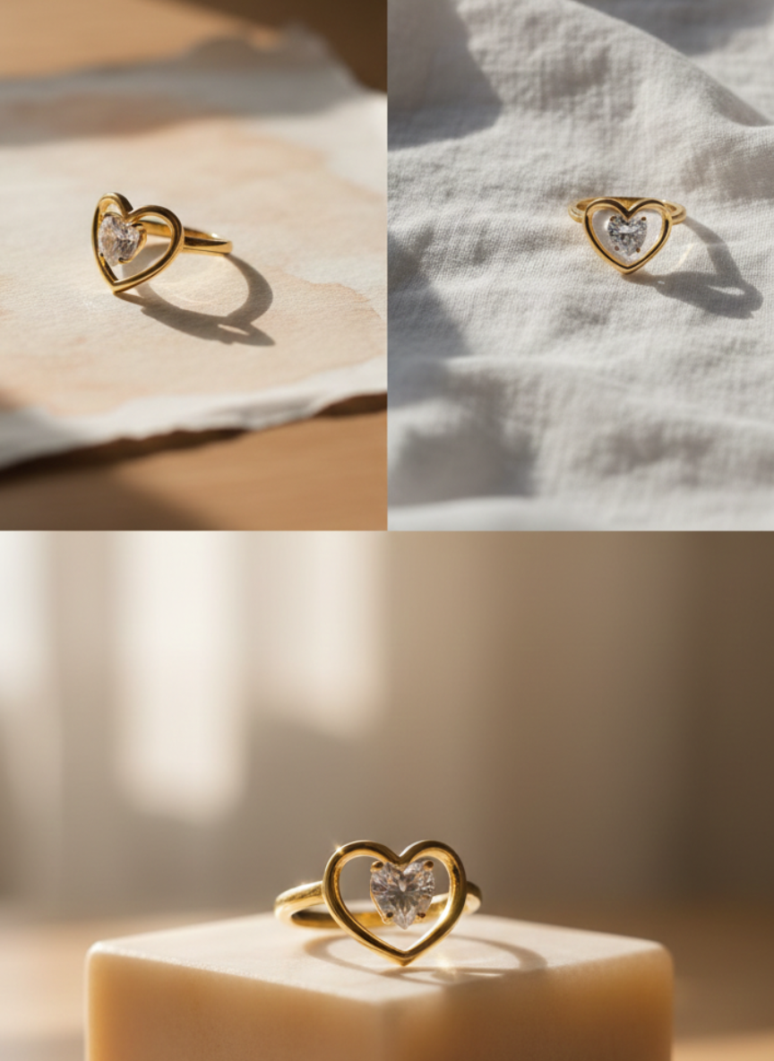 AMOUR HEART RING
